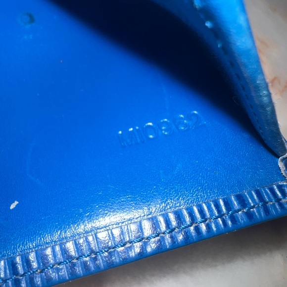 Louis Vuitton Epi Blue Tassil Leather Elise Bifold Wallet MI0962 - Picture 10 of 16